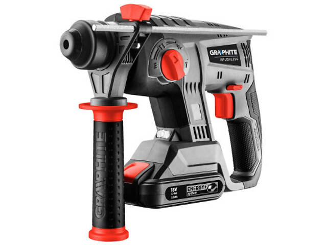 Перфоратор Graphite Energy+ SDS-plus, 18V, 2.2 Дж, 2.26 кг (без АКБ і ЗУ) (58G027) - Фото 9