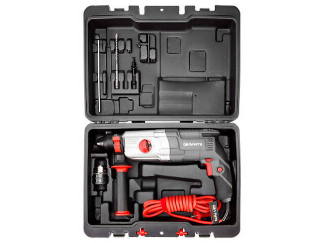 Перфоратор Graphite SDS-plus, 800Вт, 2.8Дж, кейс 3.28кг (58G538) - Фото 7