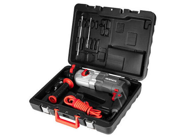 Перфоратор Graphite SDS-plus, 900Вт, 3.4Дж, кейс 6.1кг (58G539) - Фото 4