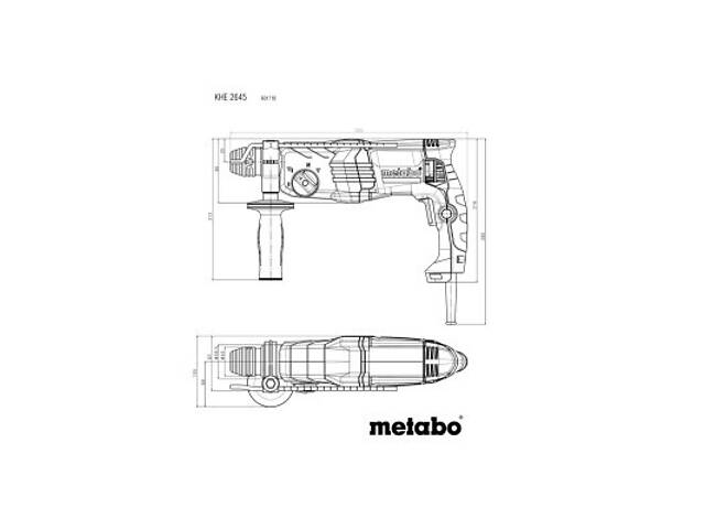 Перфоратор Metabo KHE 2645 SDS-plus, 850Вт, 2.9Дж, 2.9кг (601710500) - Фото 4