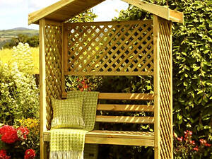 Пергола со скамейкой 'Сенмарк' ваниль