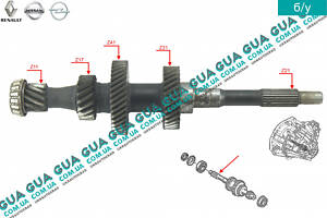 Первичный вал 5 ступенчатой КПП 7701716351 Nissan / НИССАН INTERSTAR 1998-2010 / ИНТЭРСТАР 98-10, Nissan / НИССАН PRIMAS