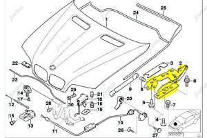 Петля капота права BMW X5 E53 (2003-2006) рестайл 41617006124