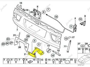 Петля крышки (двери) багажника BMW X5 E53 (2003-2006) рестайл, 41627006121