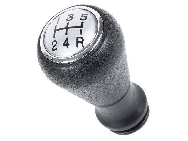 Peugeot 407 ручка переключения передач серебро + черная схема 5 передач, Код-15075