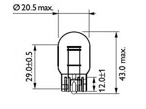 Philips 12066B2. Автолампа W21/5W 12V 21/5W W3x16q (2 шт. в блістері)