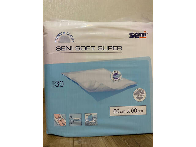 Подгузники для взрослых Seni Soft Super 60×60 (30 шт) - Фото 1