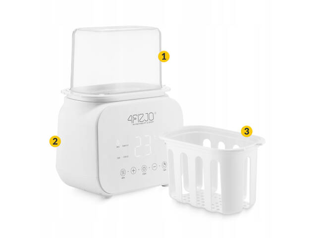 Підігрівач/стерилізатор для пляшечок 4FIZJO Twin 4 в 1 White (P-5905973402392) - Фото 6