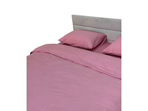 Пододеяльник на молнии Ecotton Евро двуспальный 210х220 см сатин из хлопка однотонный розовый 15-1611 Brindal Rose