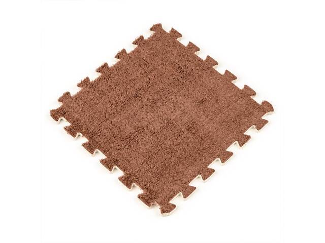 Підлога-пазл плюшевий 30х30х1см Коричневий (D) SW-00002082 - Фото 1