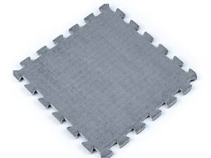 Підлога-пазл плюшевий 30х30х1см Світло-сірий (D) SW-00002080