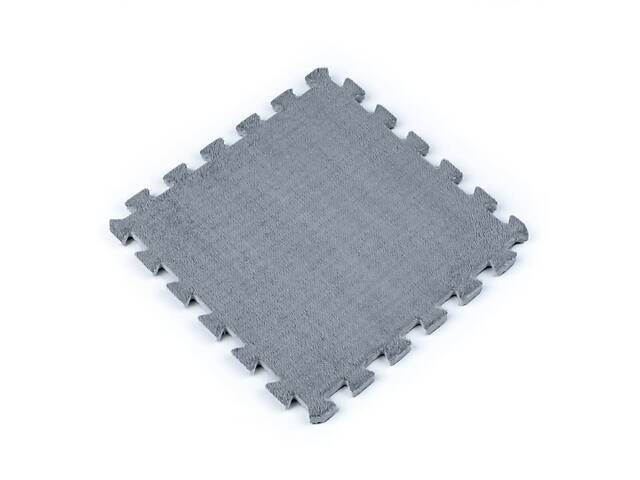 Підлога-пазл плюшевий 30х30х1см Світло-сірий (D) SW-00002080 - Фото 1