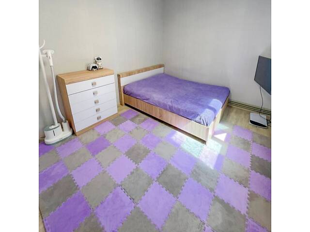 Підлога-пазл плюшевий 30х30х1см Світло-сірий (D) SW-00002080 - Фото 9