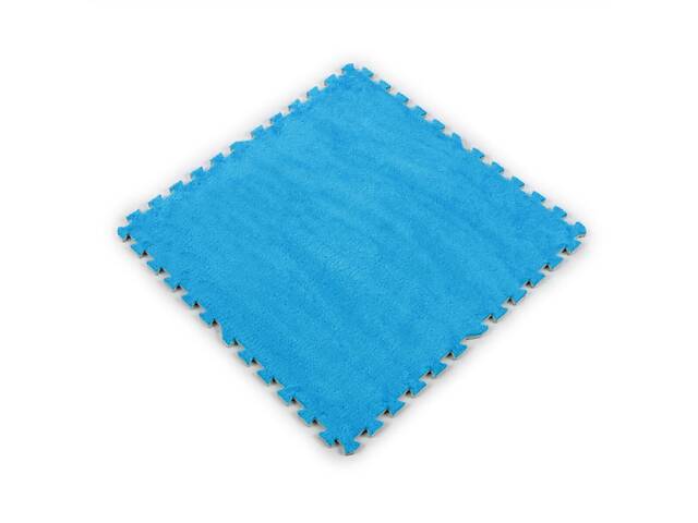 Підлога-пазл плюшевий 60х60х1см Блакитний (D) SW-00002091 - Фото 1