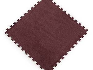 Підлога-пазл плюшевий 60х60х1см Коричневий (D) SW-00002083