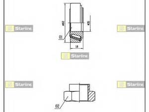 Підшипник колісний STARLINE LO01431 на FORD FIESTA Mk III (GFJ)