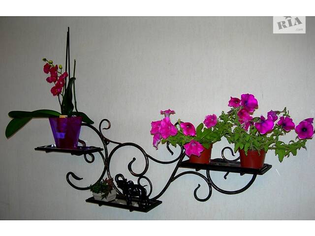 подставка для цветов настенная - Фото 2
