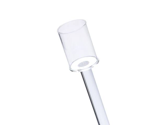 Підсвічник келих скляний на високій ніжці 8×40.5 см декоративний прозорий HP-4-45L - Фото 2