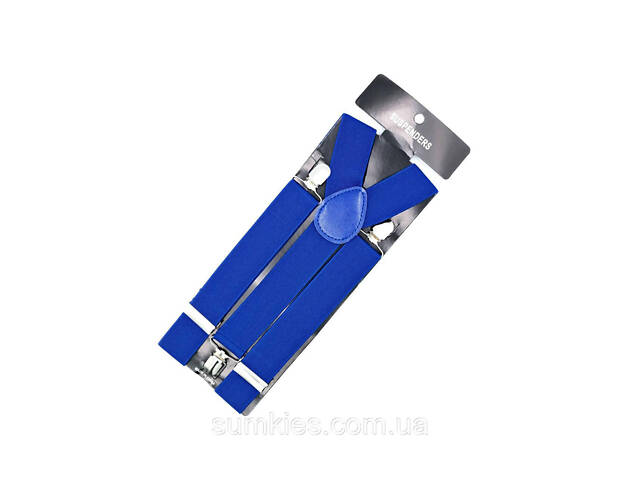 Підтяжки Y-подібна форма Weatro 3,5 см Колір Синій - Фото 1