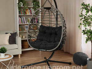 Подвесное кресло-кокон Di Volio Corta одноместное графитовый, Оригинал!