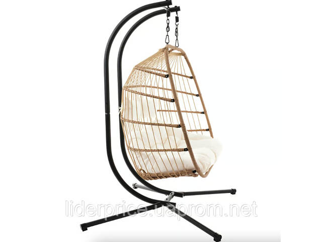 Подвесное кресло-кокон Di Volio Rona двухместное бежевый, Оригинал! - Фото 5