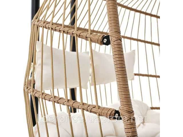 Подвесное кресло-кокон Di Volio Rona двухместное бежевый, Оригинал! - Фото 10