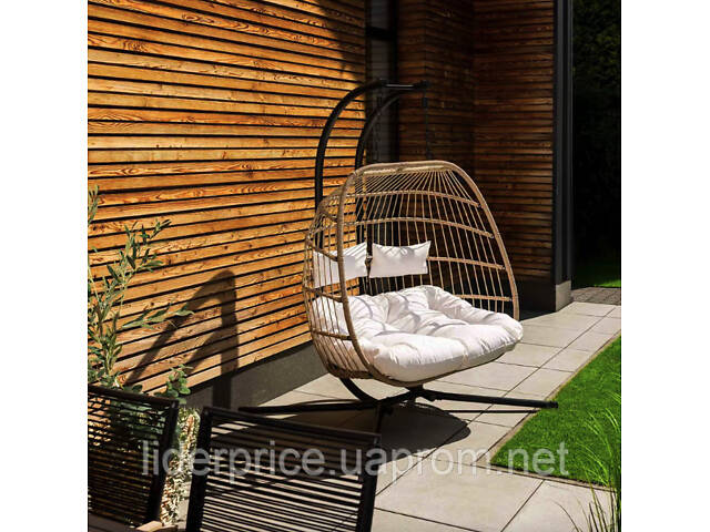 Подвесное кресло-кокон Di Volio Rona двухместное бежевый, Оригинал! - Фото 4