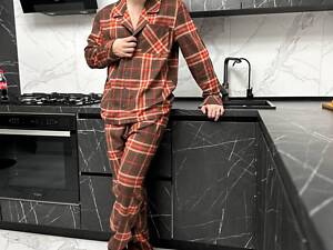 Піжама бежево-червона чоловіча DO2813 XL/2XL