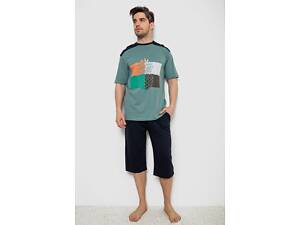 Піжама чоловіча, колір оливково-синій, 243R2013