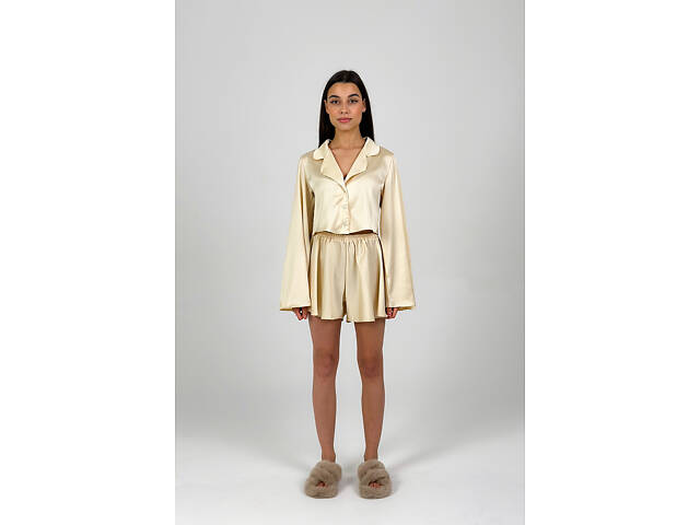 Піжама з шовку joy Perfect Female Бежевий M (183PJ-18ShS-bg) - Фото 1