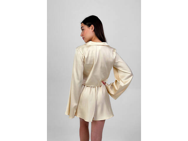 Піжама з шовку joy Perfect Female Бежевий M (183PJ-18ShS-bg) - Фото 2