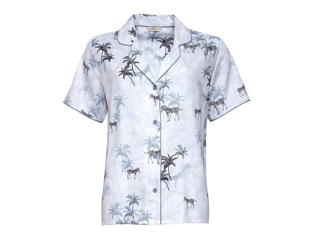 Піжама жіноча Cyberjammies Molly 4778-4779 10/S Біла з принтом зебри (5051877338913) - Фото 3