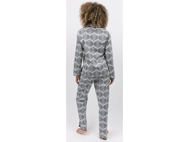Піжама жіноча Cyberjammies Nicole 9766-9767 14/L Сіра з абстрактним принтом (5051877458598) - Фото 2
