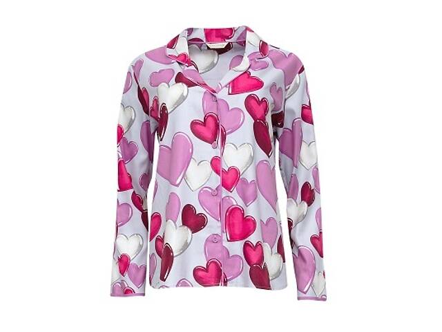 Піжама жіноча Cyberjammies Viola 9558-9559 14/L Сірий з принтом серця (5051877450332) - Фото 3