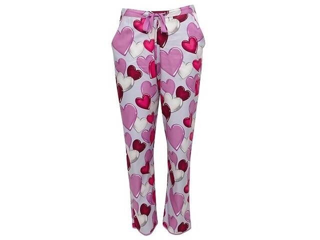 Піжама жіноча Cyberjammies Viola 9558-9559 14/L Сірий з принтом серця (5051877450332) - Фото 4