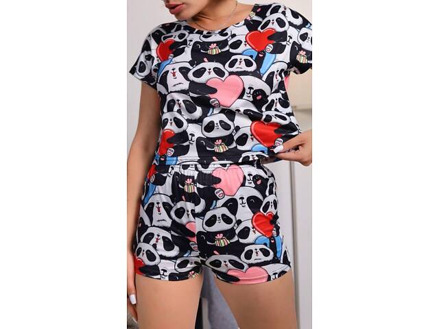 Пижама женская футболка и шорты П900 XXL PTR - Фото 3