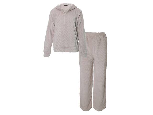 Піжама жіноча Pretty You London Chevron-Almond 2XL-3XL Світло-сіра (5056372016267) - Фото 5