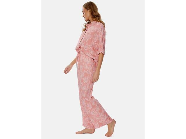 Піжама жіноча Pretty You London Printed Studio Long 10/S Рожевий (5056372013273) - Фото 3