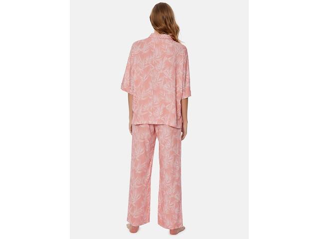 Піжама жіноча Pretty You London Printed Studio Long 10/S Рожевий (5056372013273) - Фото 4