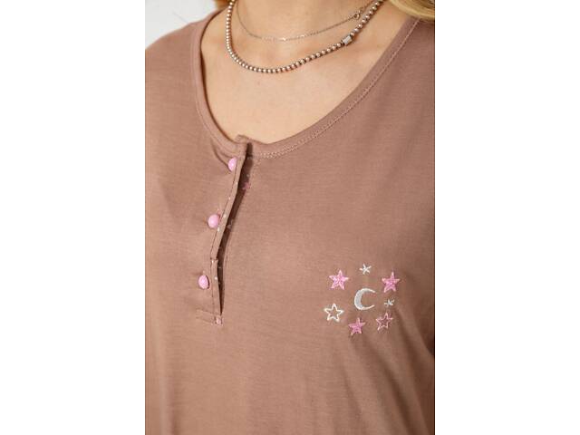 Пижама женская с принтом, цвет мокко, 243R7021 - Фото 5