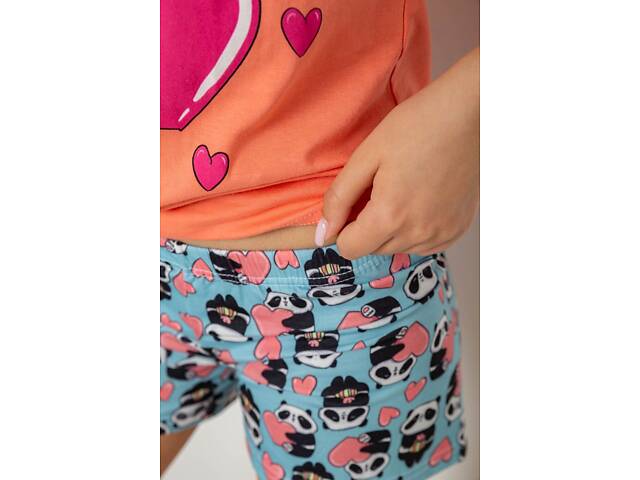 Пижама женская с принтом, цвет оранжевый, 243R24493 - Фото 5