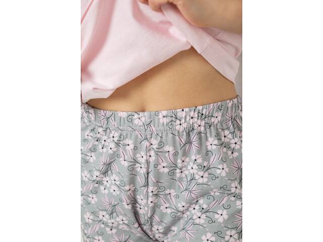 Жіноча піжама з принтом, колір рожевий, 243R1484-004 - Фото 6