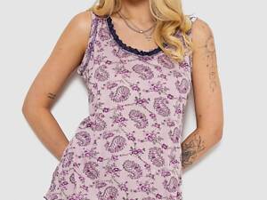 Пижама женская с принтом, цвет сиреневый, 243R5714