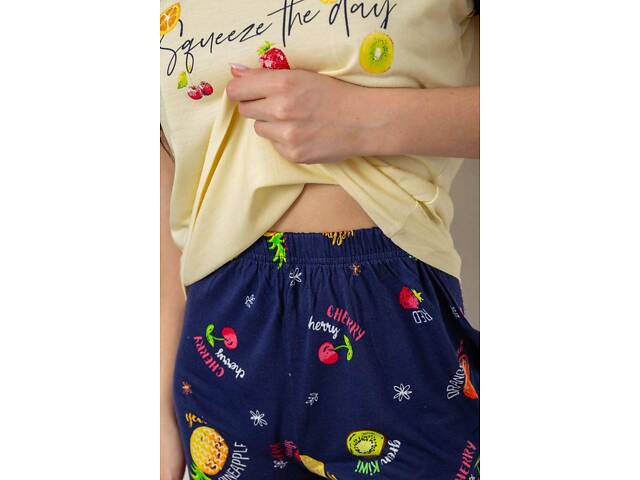 Пижама женская с принтом, цвет желтый, 243R2122 - Фото 5