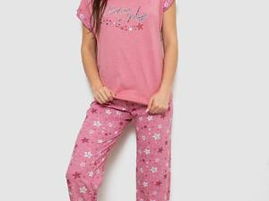 Пижама женская с принтом, цвет пудровый, 243R2084