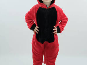 Піжама кигуруми дитяча Jamboo Дракон Чорно-червоний 120 см (J402257)