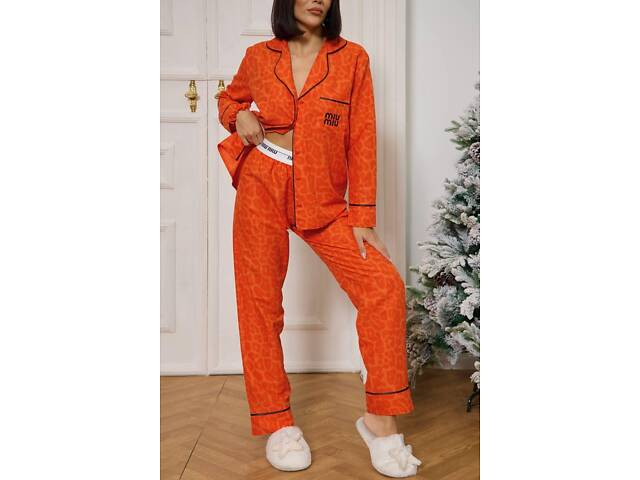 Піжама miu miu помаранчева - Фото 7
