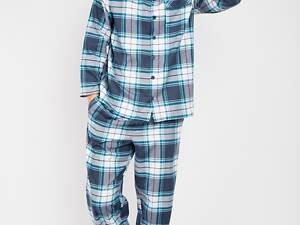 Пижама мужская Cyberjammies Lewis 6630-6631 XL Синий в клетку (5051877370579)