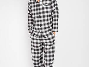 Пижама мужская Cyberjammies William 6620-6621 L Черный в клетку (5051877370166)