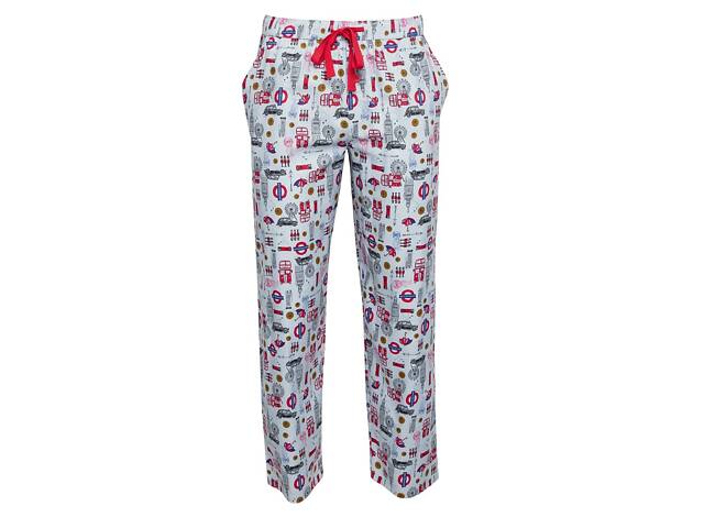 Піжама чоловіча Cyberjammies Windsor 6756-6754 XL Червона з принтом Лондона (5051877416574) - Фото 4